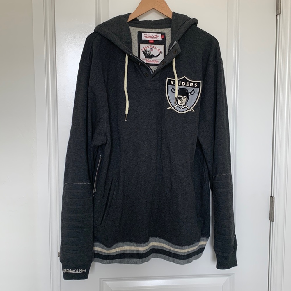 Mitchell & Ness NFL Raiders Throwback hoodie sweatshirt NWT